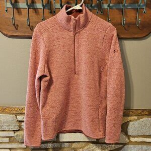 Under Armour Fitted Coldgear Quarter Zip Pull Over Size Large